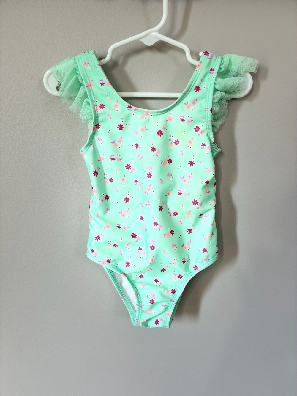 Cat & Jack Floral Ruffle One-Piece Swimsuit – Girls 2T